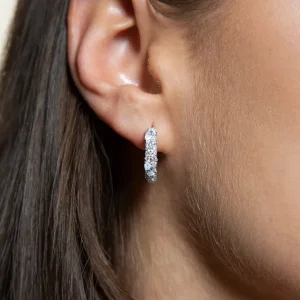 XENOX Ohrringe^RADIANT Ohrringe 925/- Sterlingsilber, rhodiniert silberfarben