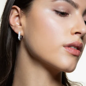 XENOX Ohrringe^RADIANT Ohrringe 925/- Sterlingsilber, rhodiniert silberfarben