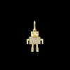 XENOX Charms^ROBOTER Charm 925/- Sterlingsilber, 18k Vergoldung