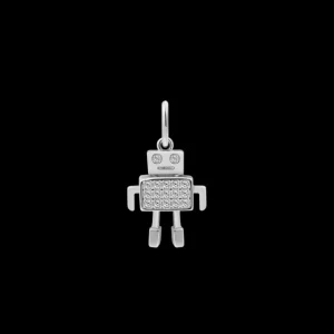 XENOX Charms^ROBOTER Charm 925/- Sterlingsilber, 18k Vergoldung