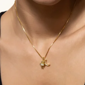 XENOX Charms^ROBOTER Charm 925/- Sterlingsilber, 18k Vergoldung