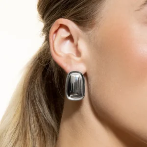 XENOX Ohrringe^ROME Ohrringe aus Edelstahl, silberfarben beschichtet