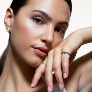 XENOX Ringe^SERPENTINE Ring 925/- Sterlingsilber, rhodiniert