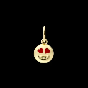 XENOX Charms^SMILEY Charm 925/- Sterlingsilber, 18k Vergoldung goldfarben