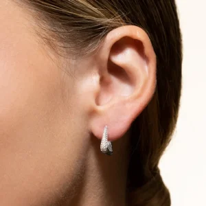 XENOX Ohrringe^TRILOGY Creolen 925/- Sterlingsilber, rhodiniert