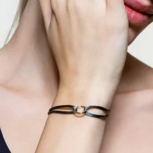 XENOX Armbänder^TWIN TIES Armband 925/- Sterlingsilber, 18k Vergoldung goldfarben