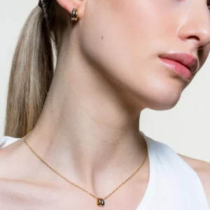 XENOX Halsketten^TWO TONE Halskette 925/- Sterlingsilber, 18k Vergoldung gold/silberfarben