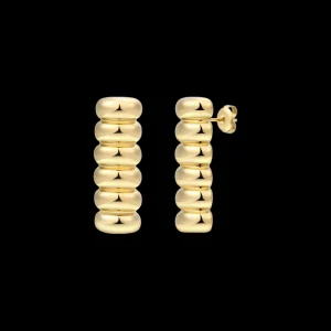 XENOX Ohrringe^VERONA Ohrringe aus Edelstahl, beschichtet goldfarben