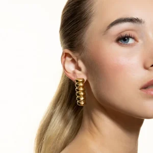 XENOX Ohrringe^VERONA Ohrringe aus Edelstahl, beschichtet goldfarben