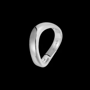 XENOX Ringe^WAVE Ring 925/- Sterlingsilber, rhodiniert