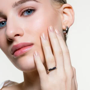 XENOX Ringe^WAVE Ring 925/- Sterlingsilber, rhodiniert