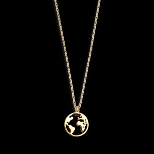 XENOX Halsketten^WELTKUGEL Halskette 925/- Sterlingsilber, rhodiniert