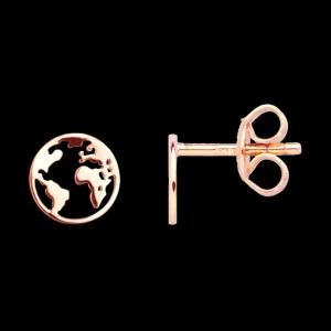 XENOX Ohrringe^WELTKUGEL Ohrringe 925/- Sterlingsilber, rhodiniert