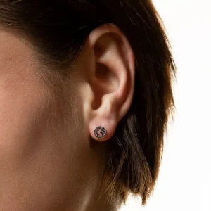 XENOX Ohrringe^WELTKUGEL Ohrringe 925/- Sterlingsilber, rhodiniert