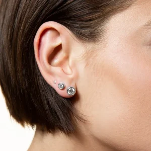 XENOX Ohrringe^ZARGE Ohrringe 925/- Sterlingsilber, rhodiniert silberfarben