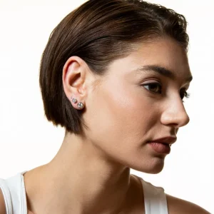 XENOX Ohrringe^ZARGE Ohrringe 925/- Sterlingsilber, rhodiniert