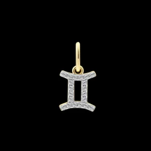 XENOX Charms^ZWILLING Charm 925/- Sterlingsilber, 18k Vergoldung